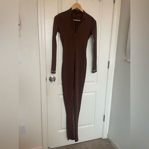 Fashion Nova Women’s Brown Full-Length Jumpsuit